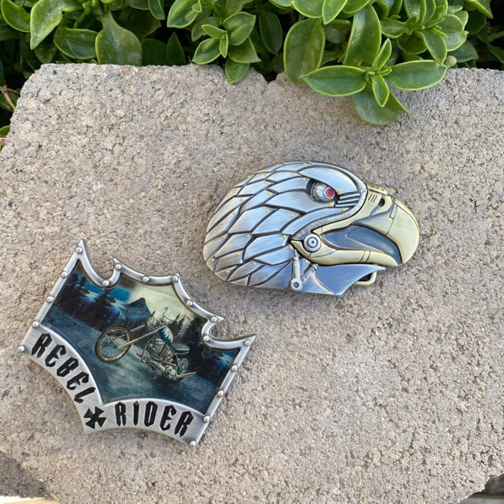 The Bradford Exchange belt buckles x2